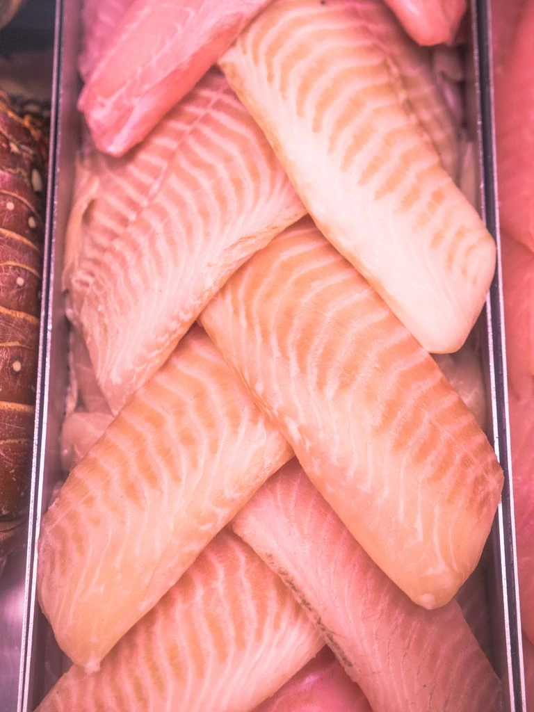 A tray of hand-laminated croissants and pains au chocolat in the atelier